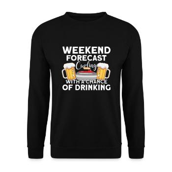 Curling Ice Sport Curling Player Curling Team - Unisex Sweatshirt - black - Front - Alina (178cm) & Michal (187cm)