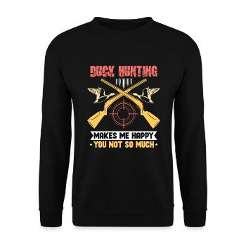 Duck Hunt Duck Hunter Bird Hunting Duck Hunting - Unisex Pullover - Schwarz - Vorne - Alina (178cm) & Michal (187cm)