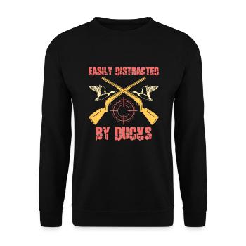 Duck Hunt Duck Hunter Bird Hunting Duck Hunting - Unisex Pullover - Schwarz - Vorne - Alina (178cm) & Michal (187cm)