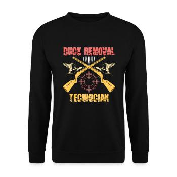 Duck Hunt Duck Hunter Bird Hunting Duck Hunting - Unisex Pullover - Schwarz - Vorne - Alina (178cm) & Michal (187cm)