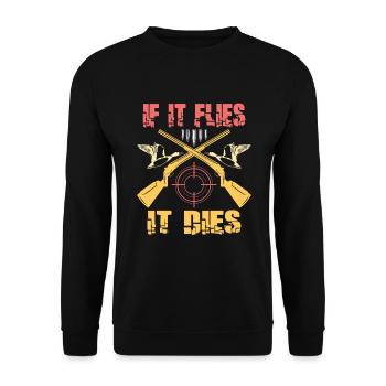 Duck Hunt Duck Hunter Bird Hunting Duck Hunting - Unisex Pullover - Schwarz - Vorne - Alina (178cm) & Michal (187cm)