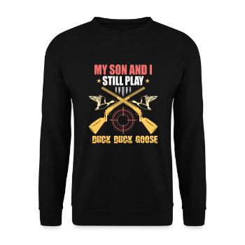 Duck Hunt Duck Hunter Bird Hunting Duck Hunting - Unisex Sweatshirt - black - Front - Alina (178cm) & Michal (187cm)