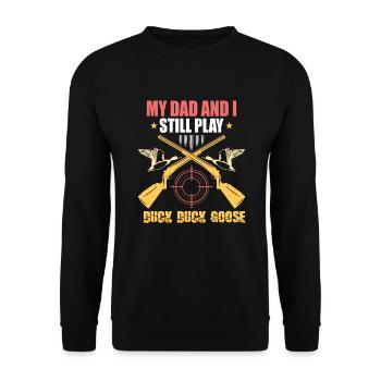 Duck Hunt Duck Hunter Bird Hunting Duck Hunting - Unisex Sweatshirt - black - Front - Alina (178cm) & Michal (187cm)