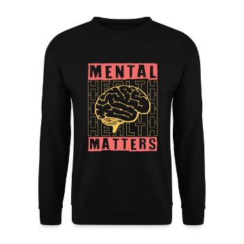 Sensibilisation à la santé mentale Dépression Suicide Prévenir - Sweat-shirt Unisexe - noir - Devant - Alina (178cm) & Michal (187cm)