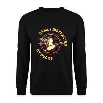 Duck Hunt Duck Hunter Bird Hunting Duck Hunting - Unisex Pullover - Schwarz - Vorne - Alina (178cm) & Michal (187cm)