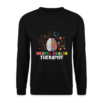 Sensibilisation à la santé mentale Dépression Suicide Prévenir - Sweat-shirt Unisexe - noir - Devant - Alina (178cm) & Michal (187cm)