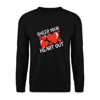 Cheerleading Cheerleader Girl Cheerleading Girl - Unisex Pullover - Schwarz - Vorne - Alina (178cm) & Michal (187cm)