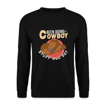 Cowboy Barn Bull Rider Rodeo Country Western - Sweat-shirt Unisexe - noir - Devant - Alina (178cm) & Michal (187cm)