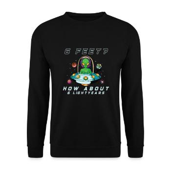 Alien Extraterrestrial Area 51 Ufo Space Geek - Unisex Pullover - Schwarz - Vorne - Alina (178cm) & Michal (187cm)