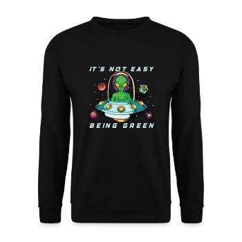 Alien Extraterrestrial Area 51 Ufo Space Geek - Unisex Pullover - Schwarz - Vorne - Alina (178cm) & Michal (187cm)