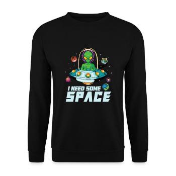 Alien Extraterrestrial Area 51 Ufo Space Geek - Sweat-shirt Unisexe - noir - Devant - Alina (178cm) & Michal (187cm)