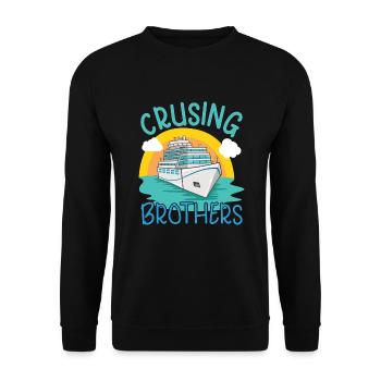 Boating Boat Captain Cruise Ship - Unisex Sweatshirt - black - Front - Alina (178cm) & Michal (187cm)