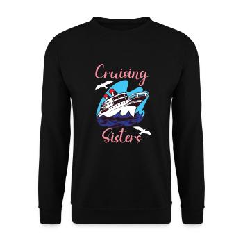 Boating Boat Captain Cruise Ship - Unisex Sweatshirt - black - Front - Alina (178cm) & Michal (187cm)