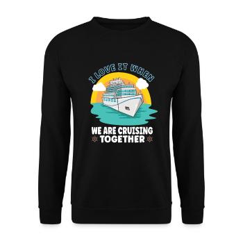 Boating Boat Captain Cruise Ship - Unisex Sweatshirt - black - Front - Alina (178cm) & Michal (187cm)