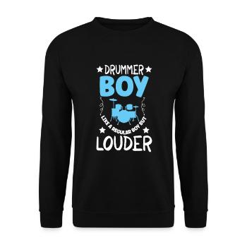Batteur Batterie Musique Batterie Batterie - Sweat-shirt Unisexe - noir - Devant - Alina (178cm) & Michal (187cm)
