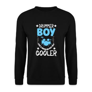 Batteur Batterie Musique Batterie Batterie - Sweat-shirt Unisexe - noir - Devant - Alina (178cm) & Michal (187cm)