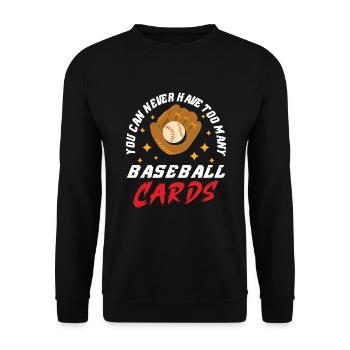 Baseball Cards Baseball Player Baseball Fan Gift - Unisex Pullover - Schwarz - Vorne - Alina (178cm) & Michal (187cm)
