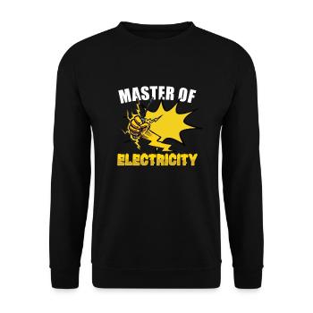 Electrician Electrical Engineer Lineman Electrical - Unisex Sweatshirt - black - Front - Alina (178cm) & Michal (187cm)