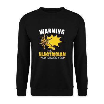 Electrician Electrical Engineer Lineman Electrical - Unisex Pullover - Schwarz - Vorne - Alina (178cm) & Michal (187cm)