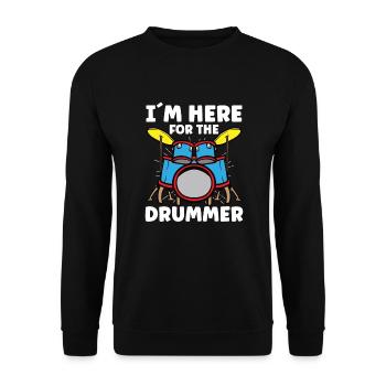 Batteur Batterie Musique Batterie Batterie - Sweat-shirt Unisexe - noir - Devant - Alina (178cm) & Michal (187cm)