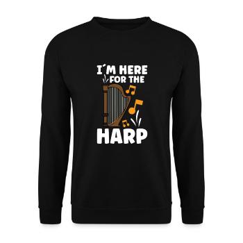 Harfenmusikinstrument Harfenlehrer - Unisex Pullover - Schwarz - Vorne - Alina (178cm) & Michal (187cm)