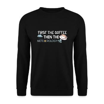 Funny Meteorology Meteorologist Weather Lover - Unisex Pullover - Schwarz - Vorne - Alina (178cm) & Michal (187cm)