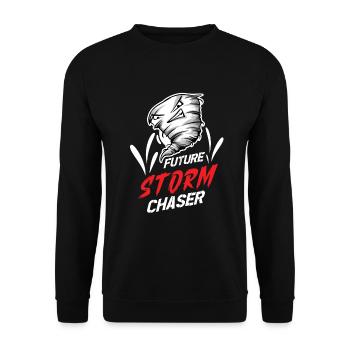 Meteorologie-kindertornado-sturm, Der Sturm-fan - Unisex Pullover - Schwarz - Vorne - Alina (178cm) & Michal (187cm)