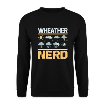 Funny Meteorology Meteorologist Weather Lover - Unisex Pullover - Schwarz - Vorne - Alina (178cm) & Michal (187cm)
