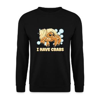 Hermit Crab Crabbing Crab Whisperer Crab Hunting - Unisex Sweatshirt - black - Front - Alina (178cm) & Michal (187cm)