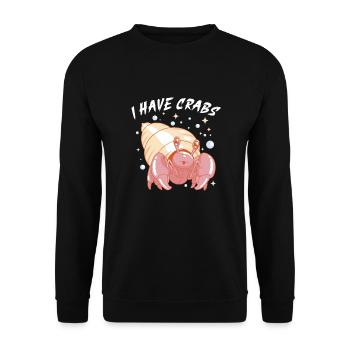Hermit Crab Crabbing Crab Whisperer Crab Hunting - Unisex Sweatshirt - black - Front - Alina (178cm) & Michal (187cm)