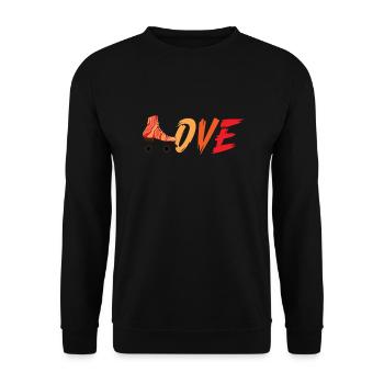 Roller Skate Roller Skating Roller Derby - Unisex Sweatshirt - black - Front - Alina (178cm) & Michal (187cm)
