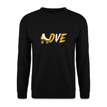 Roller Skate Roller Skating Roller Derby - Unisex Sweatshirt - black - Front - Alina (178cm) & Michal (187cm)