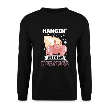 Ermite Crabe Crabe Crabe Chuchoteur Crabe Chasse au Crabe - Sweat-shirt Unisexe - noir - Devant - Alina (178cm) & Michal (187cm)