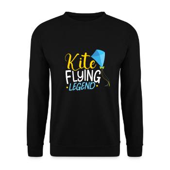 Kite Flying Kite Fan Für Fite Flying Lovers - Unisex Pullover - Schwarz - Vorne - Alina (178cm) & Michal (187cm)