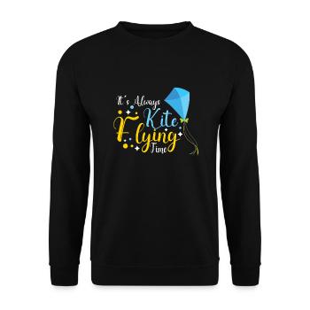 Kite Flying Kite Fan Für Fite Flying Lovers - Unisex Pullover - Schwarz - Vorne - Alina (178cm) & Michal (187cm)