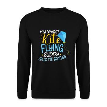 Kite Flying Kite Fan Für Fite Flying Lovers - Unisex Pullover - Schwarz - Vorne - Alina (178cm) & Michal (187cm)