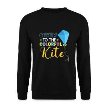 Kite Flying Kite Fan For Fite Flying Lovers - Unisex Sweatshirt - black - Front - Alina (178cm) & Michal (187cm)