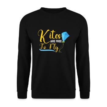 Kite Flying Kite Fan Für Fite Flying Lovers - Unisex Pullover - Schwarz - Vorne - Alina (178cm) & Michal (187cm)