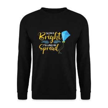 Kite Flying Kite Fan For Fite Flying Lovers - Unisex Sweatshirt - black - Front - Alina (178cm) & Michal (187cm)