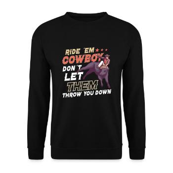 Rodeo Bull Riding Livestock Show Farmer Cattle - Unisex Sweatshirt - black - Front - Alina (178cm) & Michal (187cm)