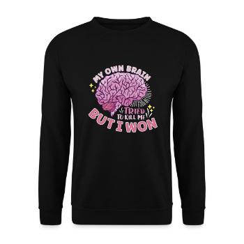 Stroke Survivor Stroke Consciousness - Unisex Sweatshirt - black - Front - Alina (178cm) & Michal (187cm)