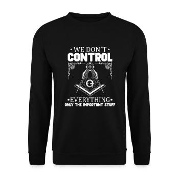 Conspiracy theories Conspiracy theorists - Unisex Sweatshirt - black - Front - Alina (178cm) & Michal (187cm)