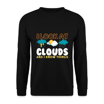 Funny Meteorology Meteorologist Weather Lover - Unisex Pullover - Schwarz - Vorne - Alina (178cm) & Michal (187cm)
