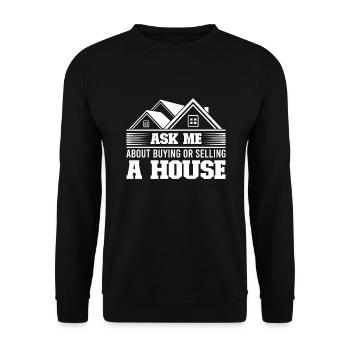Real Estate Agent Realtor Home Closing Investor - Unisex Sweatshirt - black - Front - Alina (178cm) & Michal (187cm)