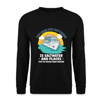 Boating Boat Captain Cruise Ship - Unisex Sweatshirt - black - Front - Alina (178cm) & Michal (187cm)