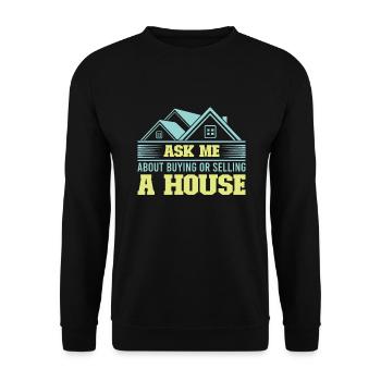 Real Estate Agent Realtor Home Closing Investor - Unisex Sweatshirt - black - Front - Alina (178cm) & Michal (187cm)