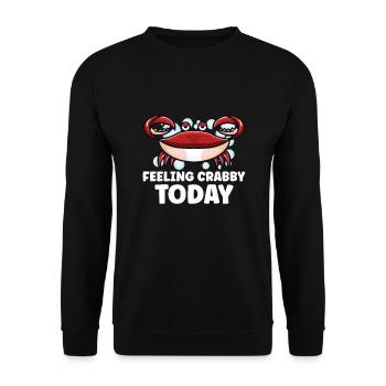 Crab Crab Shrimp Whisperer Crab Hunting Fisherman - Unisex Sweatshirt - black - Front - Alina (178cm) & Michal (187cm)