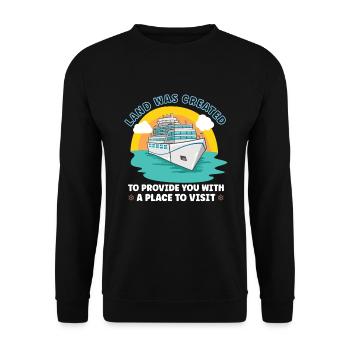 Boating Boat Captain Cruise Ship - Unisex Sweatshirt - black - Front - Alina (178cm) & Michal (187cm)