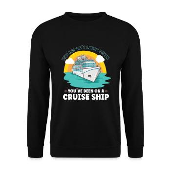 Boating Boat Captain Cruise Ship - Unisex Sweatshirt - black - Front - Alina (178cm) & Michal (187cm)