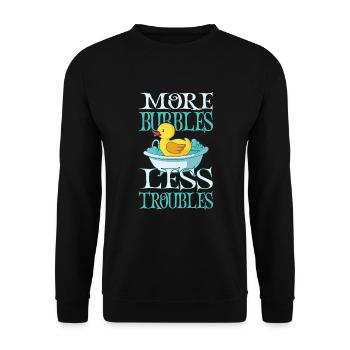 Production de savon Bulles de savon - Sweat-shirt Unisexe - noir - Devant - Alina (178cm) & Michal (187cm)